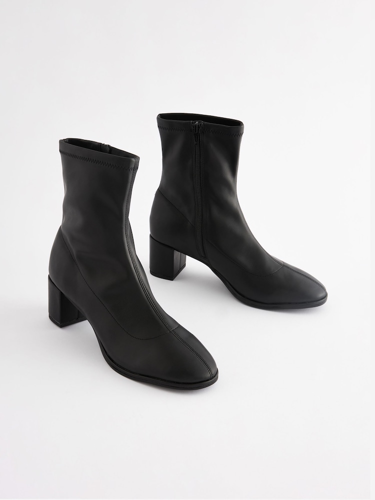 Black Standard/Wide Fit Forever Comfort® Ankle Sock Boots - Image 1 of 5