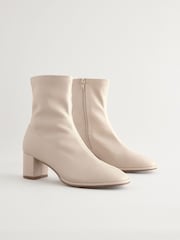 Bone Cream Standard/Wide Fit Forever Comfort® Ankle Sock Boots - Image 1 of 7