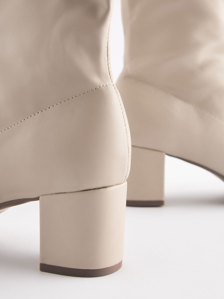 Bone Cream Extra Wide Fit Forever Comfort® Ankle Sock Boots - Image 3 of 6