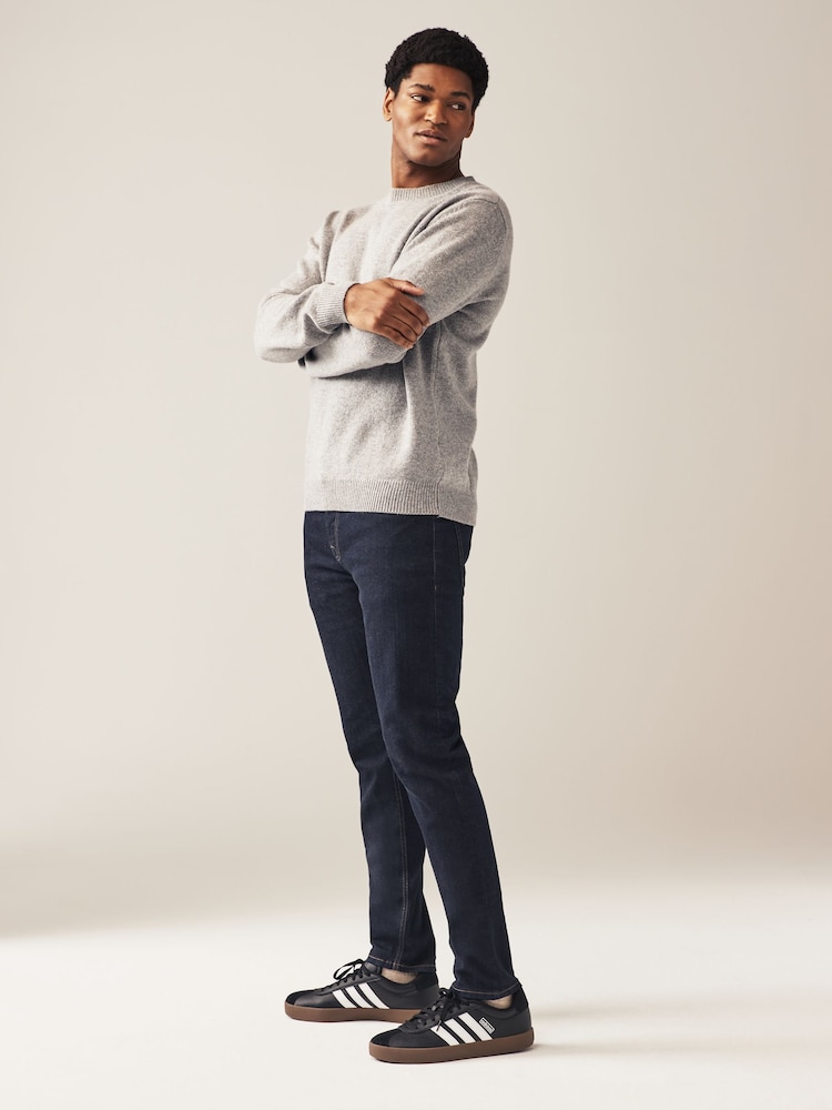 Blue Indigo Rinse Single Skinny Fit Classic Stretch Jeans - Image 5 of 9