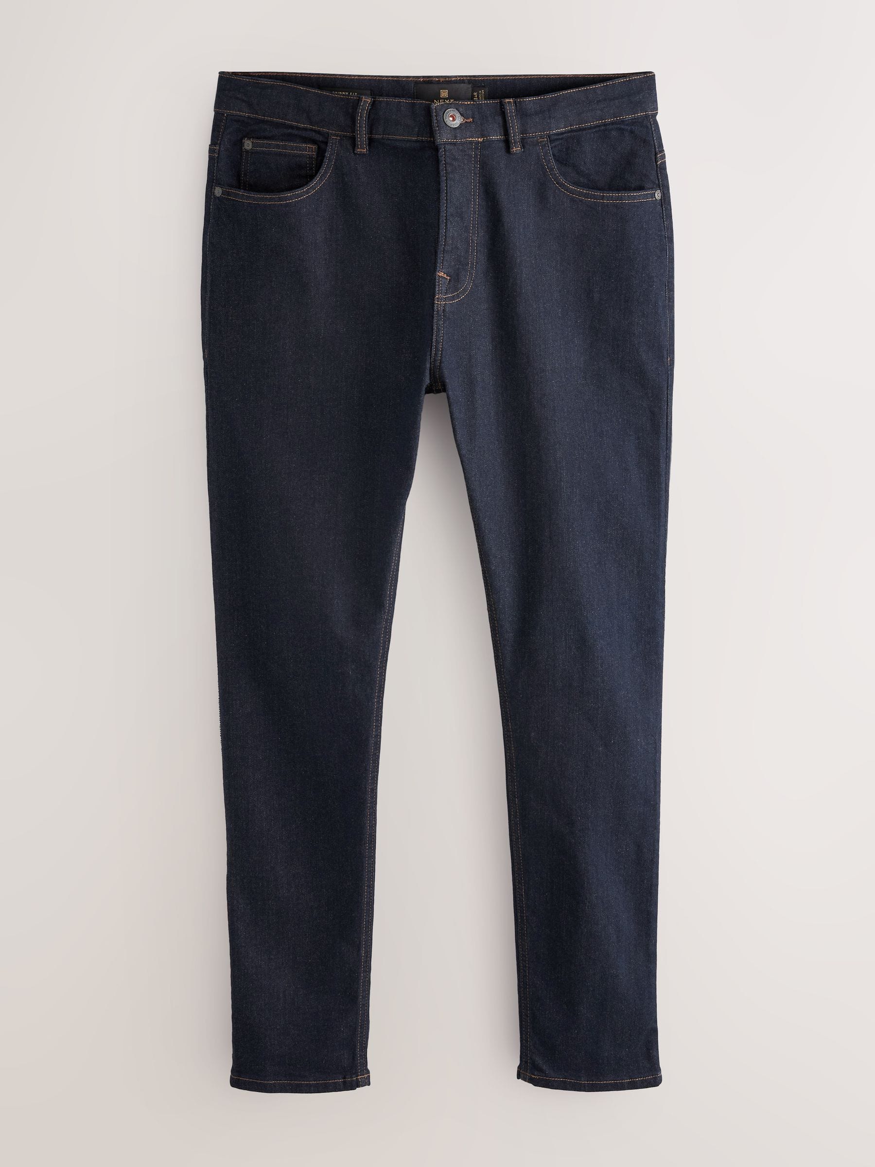 Buy Blue Indigo Rinse Single Skinny Fit Classic Stretch Jeans from