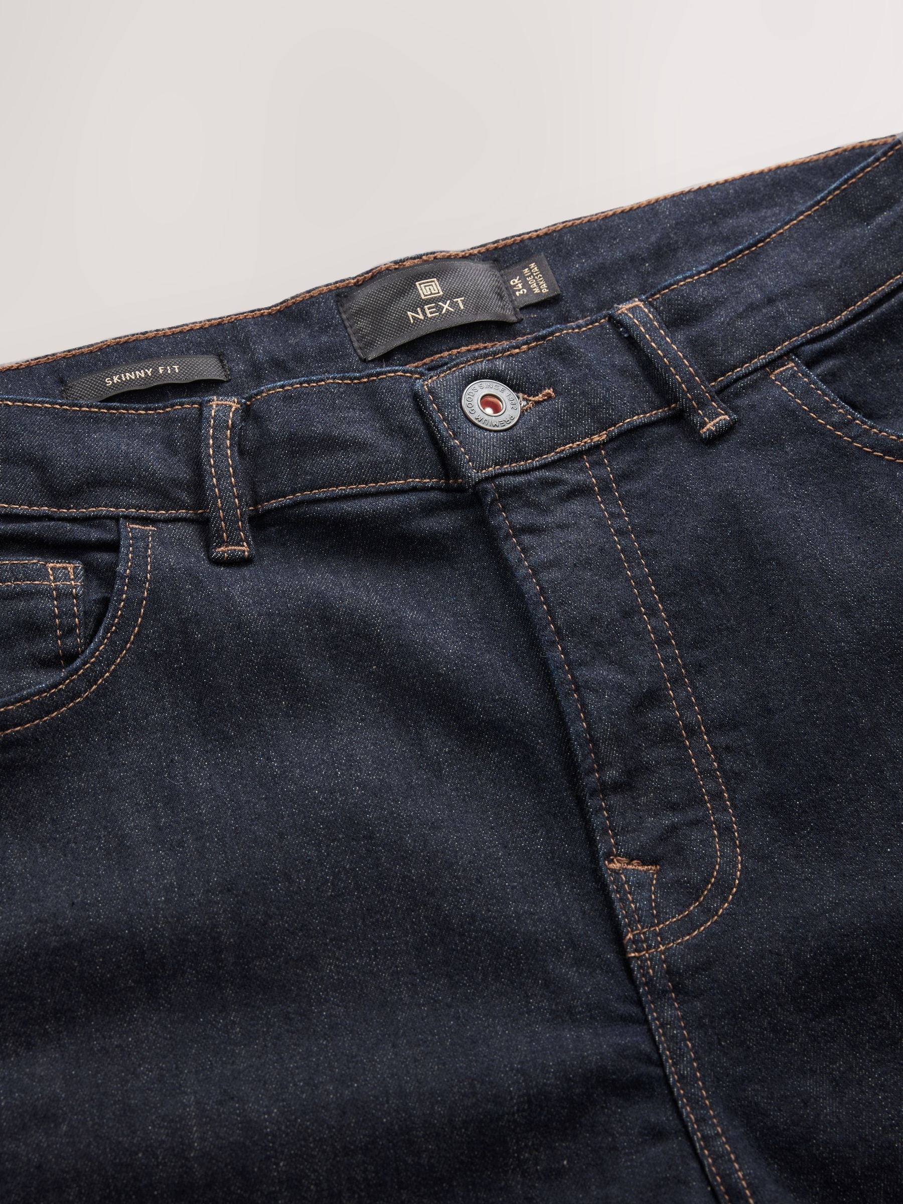 Buy Blue Indigo Rinse Single Skinny Fit Classic Stretch Jeans from