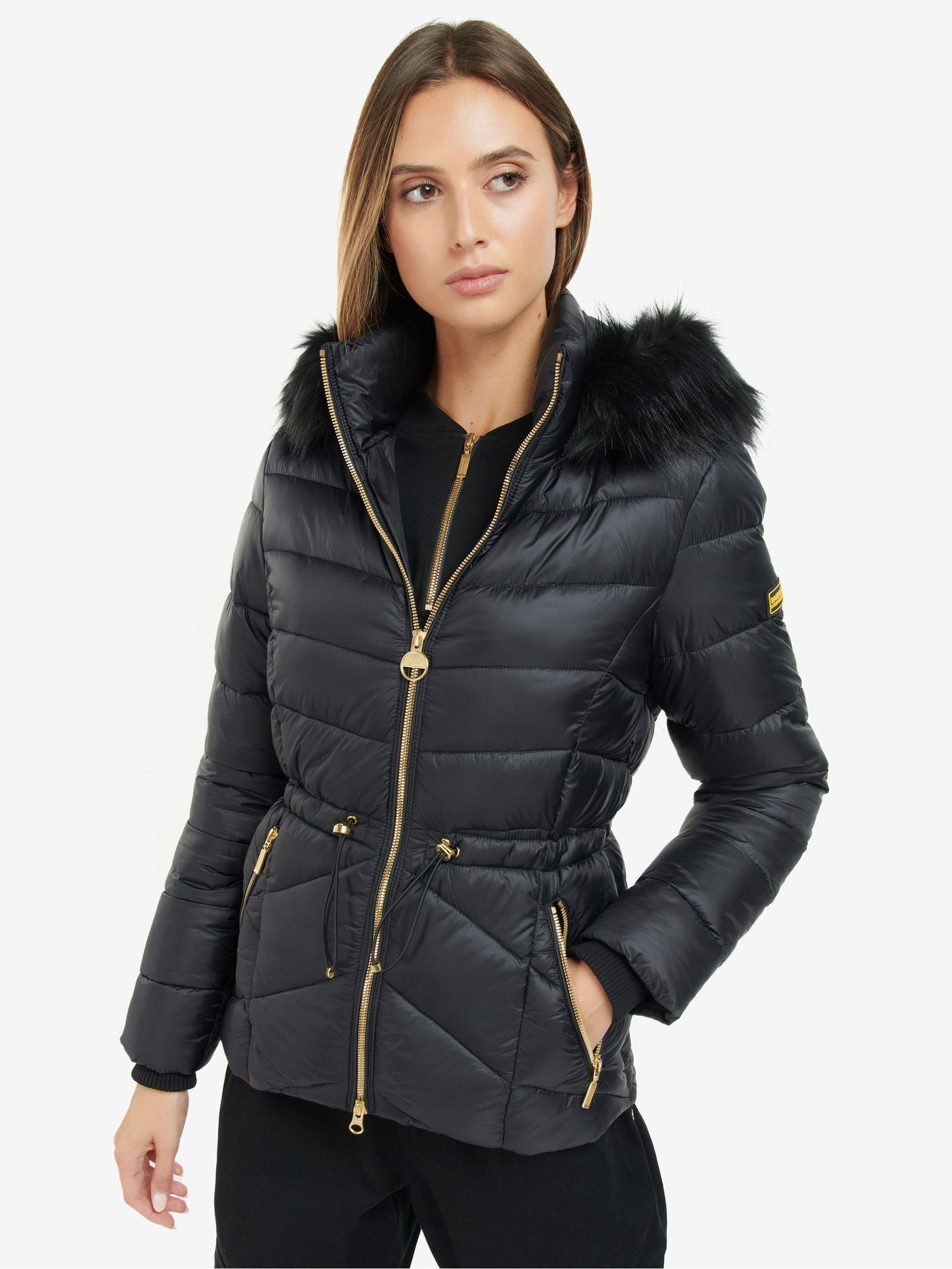 Buy Barbour International Island Quilted Black Jacket from Next Germany