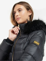 Barbour International® Island Quilted Black Jacket - Image 4 of 9