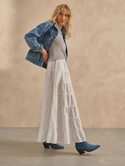 Denim Standard/Wide Fit Forever Comfort® Cowboy Western Ankle Boots - Image 4 of 10