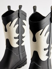Black & White Western Wellies - Image 10 of 10