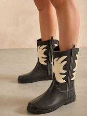 Black & White Western Wellies - Image 3 of 10