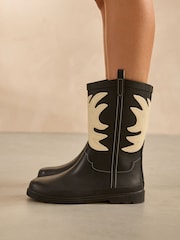 Black & White Western Wellies - Image 5 of 10