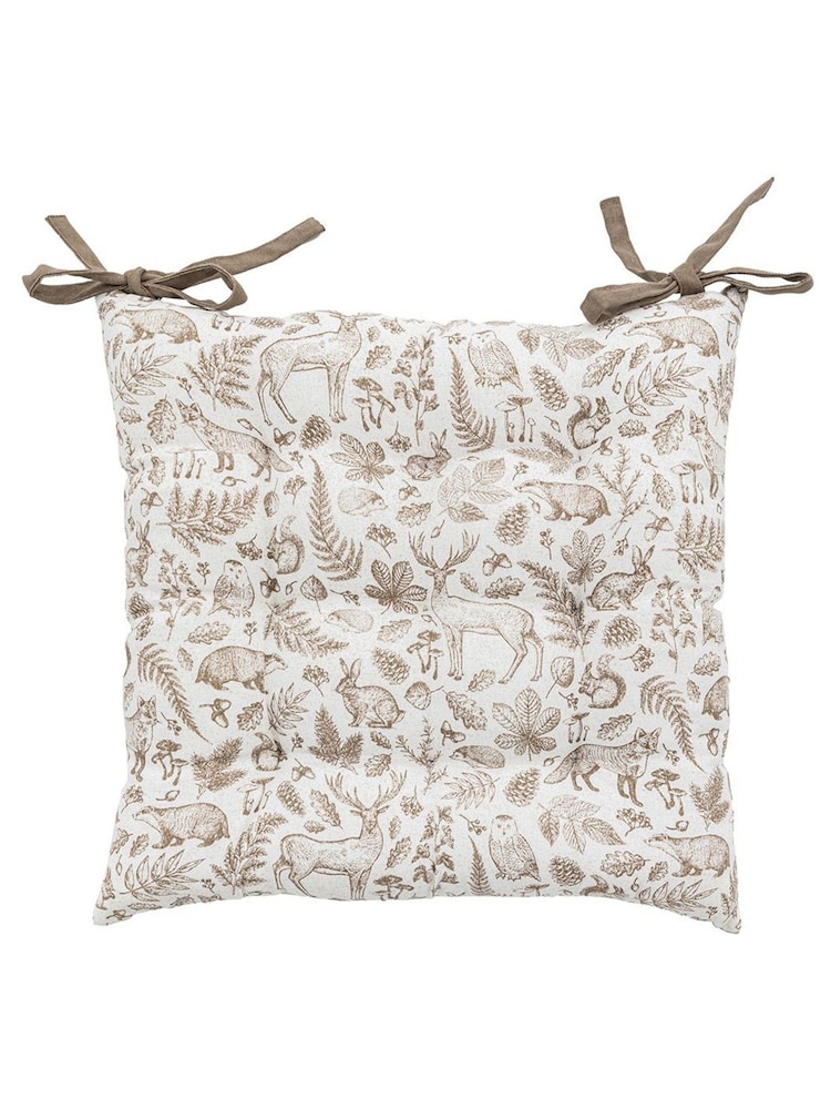 Gallery Home Set of 2 Forestland Etched Woodland Reversible Seat Pads - Image 1 of 5