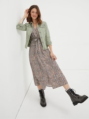 FatFace Tasha Light Green Denim Jacket - Image 3 of 6