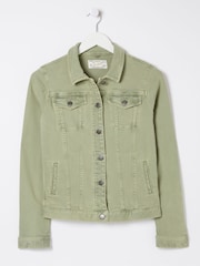 FatFace Tasha Light Green Denim Jacket - Image 6 of 6