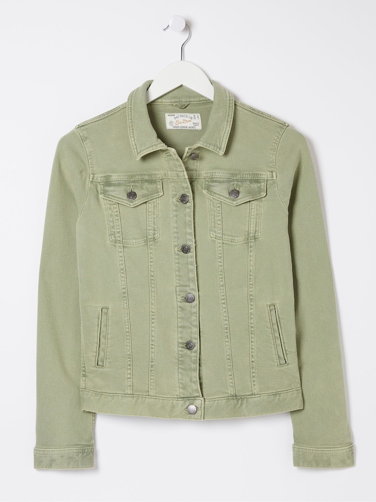 FatFace Tasha Light Green Denim Jacket - Image 6 of 6