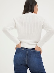 FatFace Lila White Cotton Cardigan - Image 2 of 5