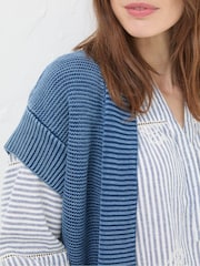 FatFace Blue Eden Knitted Cardigan - Image 4 of 5