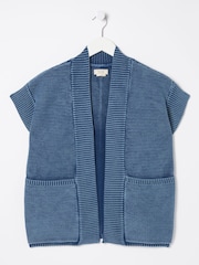 FatFace Blue Eden Knitted Cardigan - Image 5 of 5