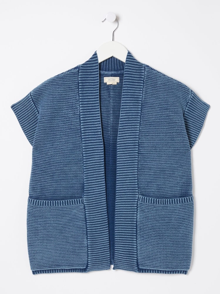 FatFace Blue Eden Knitted Cardigan - Image 5 of 5