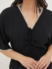 FatFace Selene Black Beach Jumpsuit - Image 5 of 6