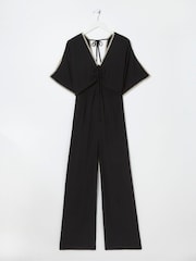 FatFace Selene Black Beach Jumpsuit - Image 6 of 6