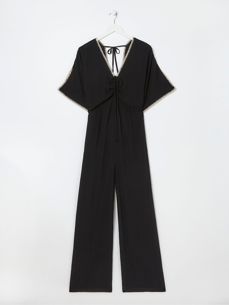 FatFace Selene Black Beach Jumpsuit - Image 6 of 6
