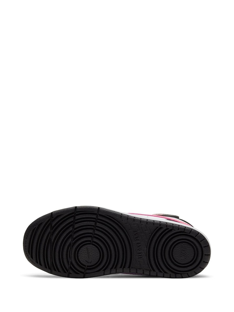 Nike White/Black/Pink Junior Court Borough Mid Trainers - Image 4 of 8