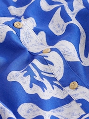 Blue Belted Mini Shirt Dress - Image 6 of 6