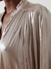 FatFace Silver Eloise Metallic Blouse - Image 6 of 7