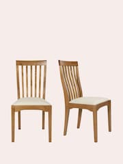 Laura Ashley Set of 2 Honey Gold Garrat Dining Chairs - Image 2 of 5