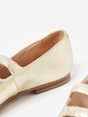 Oliver Bonas Gold Pearl Buckle Mary Jane Shoes - Image 3 of 5