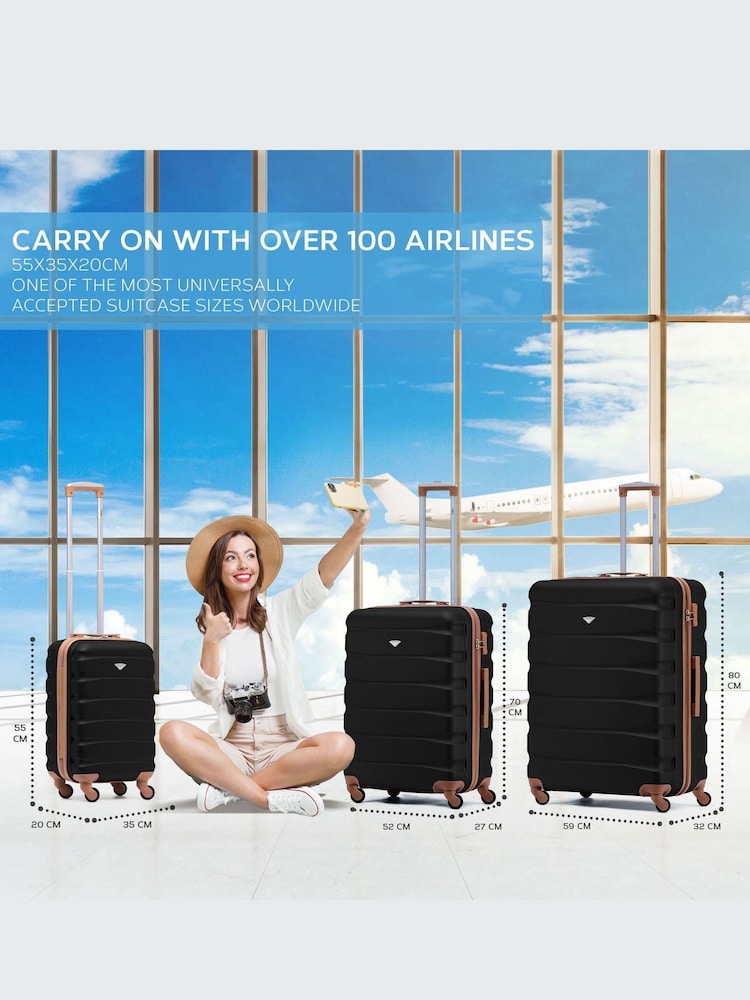 Set Of 2 Large Check-In & Small Carry-On Hardcase Travel Suitcase - Image 2 of 7