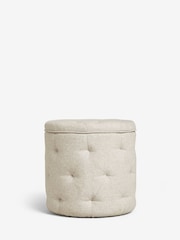 Wool Blend Natural Stone Hartford Upholstered Storage Footstool - Image 2 of 6
