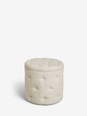 Wool Blend Natural Stone Hartford Upholstered Storage Footstool - Image 3 of 6
