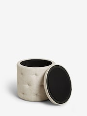 Wool Blend Natural Stone Hartford Upholstered Storage Footstool - Image 5 of 6
