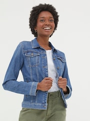 FatFace Tasha Blue Denim Jacket - Image 1 of 6