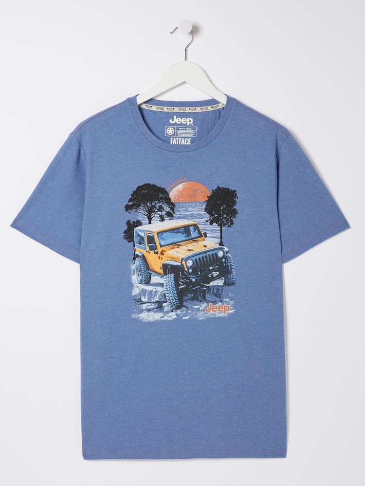 FatFace Blue Jeep Photo T-Shirt - Image 4 of 4