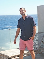 FatFace Bugle Navy Blue Linen Cotton Shirt - Image 3 of 7