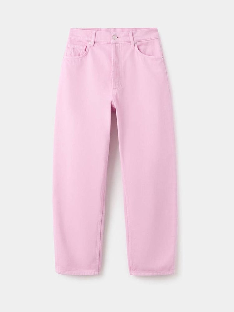 Mango Purple Barrel Leg Jeans - Image 1 of 3