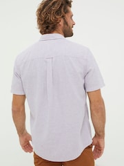 FatFace Bugle Purple Micro Stripe Shirt - Image 2 of 5