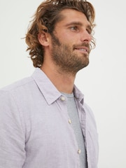 FatFace Bugle Purple Micro Stripe Shirt - Image 3 of 5