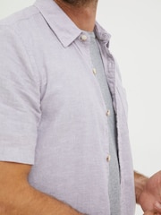 FatFace Bugle Purple Micro Stripe Shirt - Image 4 of 5