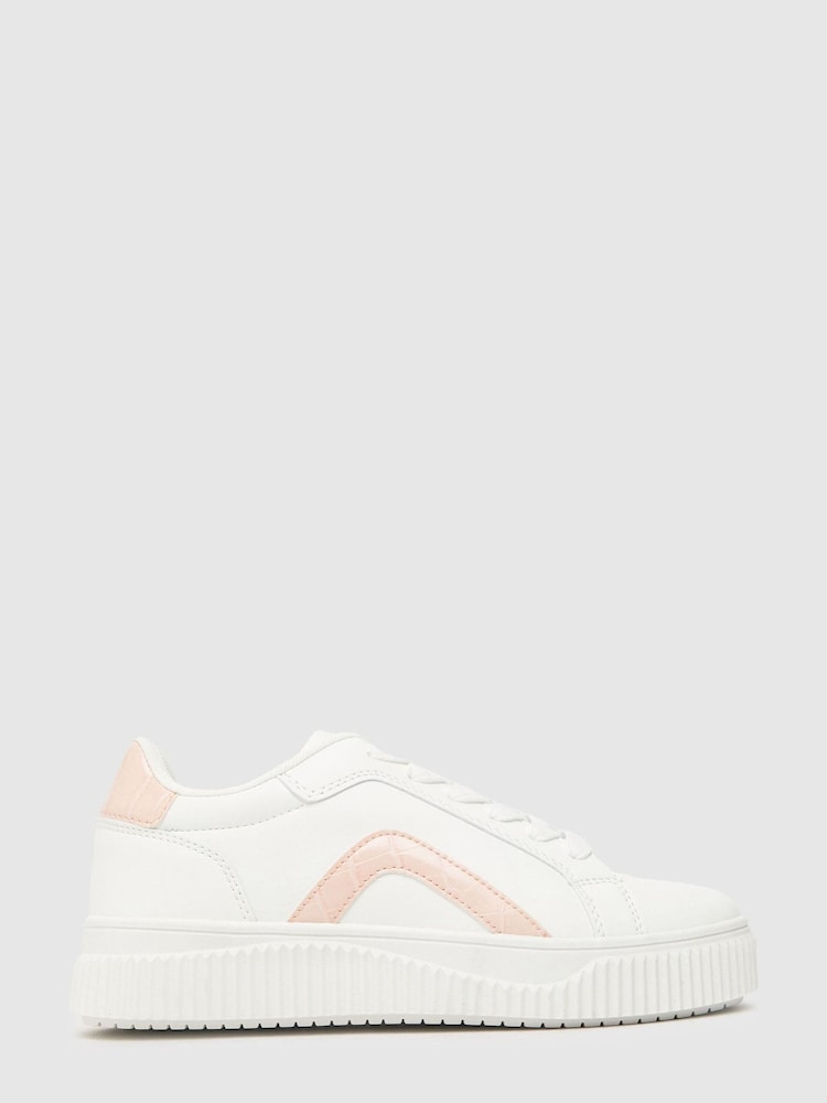 Schuh Margot White Lace Up Shoes - Image 1 of 4