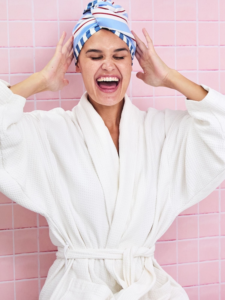 Dock & Bay Harbour Lines Quick Dry Hair Wrap Suede - Image 1 of 4 Dock & Bay Harbour Lines Quick Dry Hair Wrap Suede - Image 1 of 4