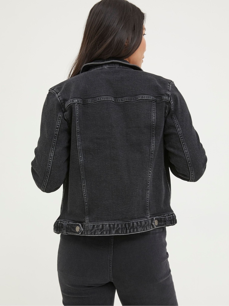 FatFace Tasha Black Denim Jacket - Image 2 of 6 FatFace Tasha Black Denim Jacket - Image 2 of 6