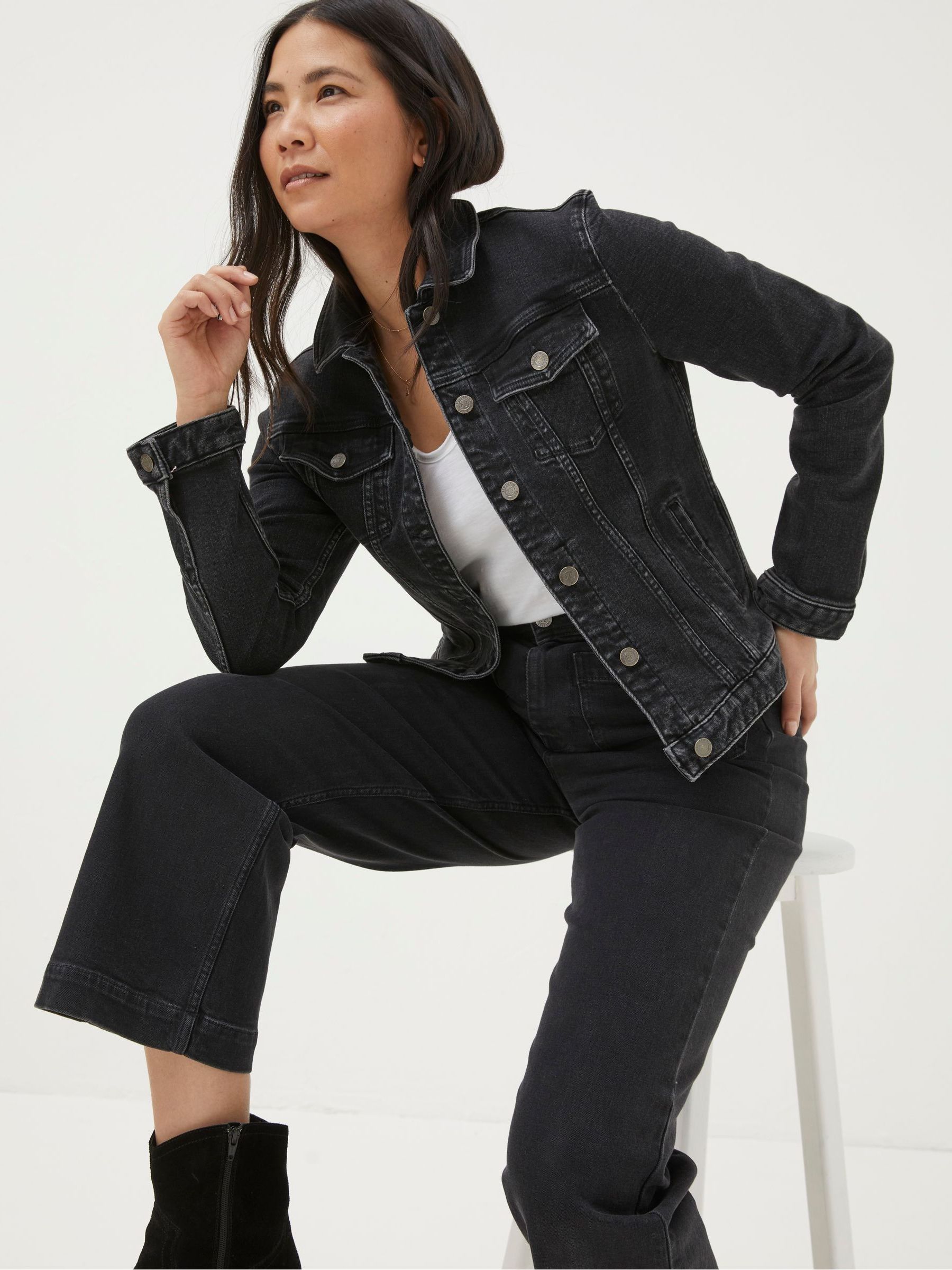 Buy FatFace Tasha Black Denim Jacket from the Next UK online shop