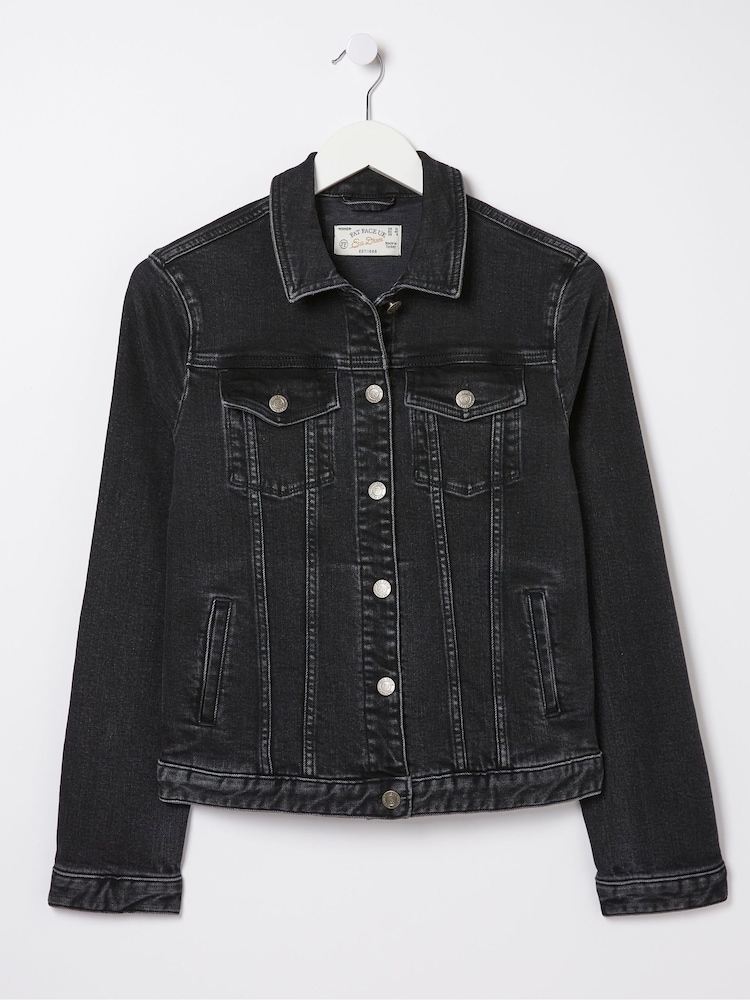 FatFace Tasha Black Denim Jacket - Image 6 of 6
