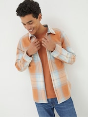 FatFace Burland Orange Ombre Check Shirt - Image 1 of 6