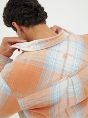 FatFace Burland Orange Ombre Check Shirt - Image 4 of 6