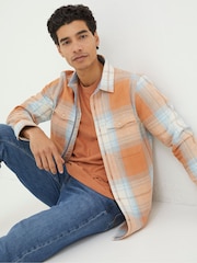 FatFace Burland Orange Ombre Check Shirt - Image 5 of 6