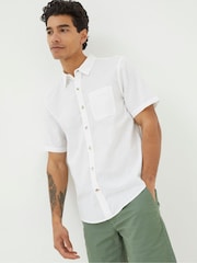 FatFace Bugle White Linen Cotton Shirt - Image 1 of 5