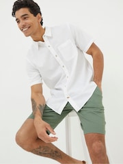 FatFace Bugle White Linen Cotton Shirt - Image 3 of 5