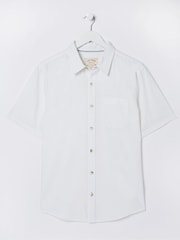 FatFace Bugle White Linen Cotton Shirt - Image 5 of 5